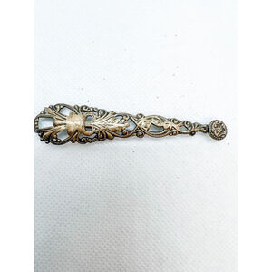 Gold Tone Vintage Style Bar Brooch Pin